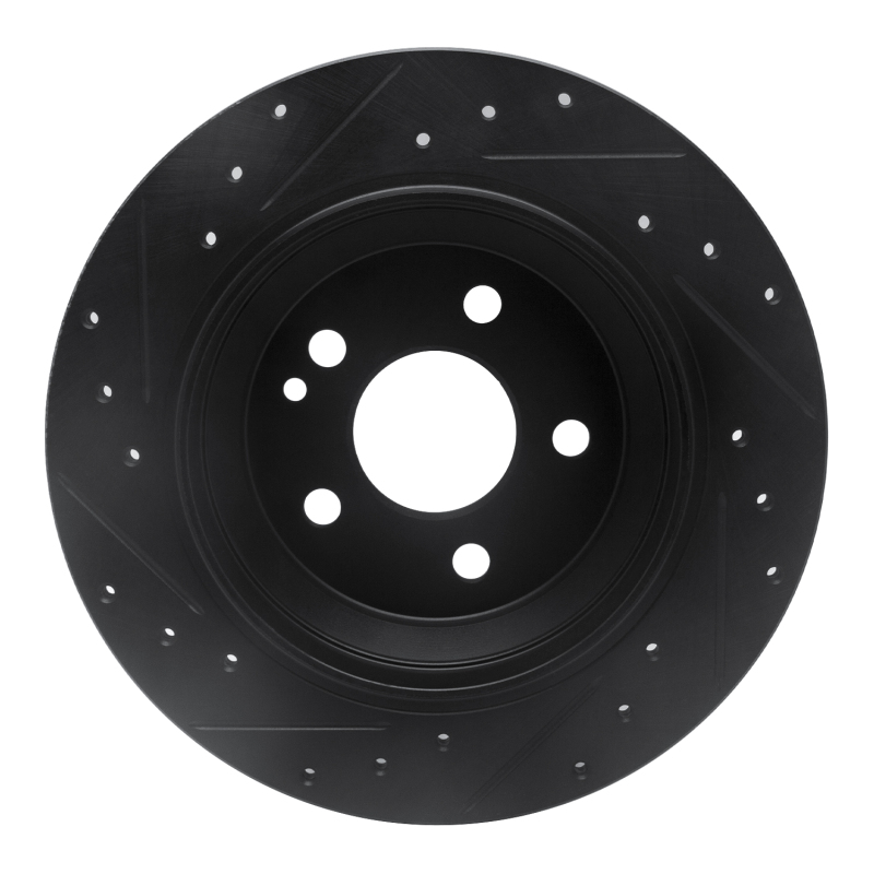Mercedes-Benz Viano Brake Rotor (1) - Rear Right - R1 Concepts - Drilled & Slotted - Black - `16-`23